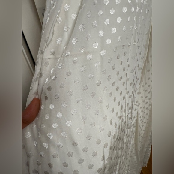 NWT | Calvin Clein Elegant White Polka Dot Dress with Pockets Size 12 - Picture 9 of 13